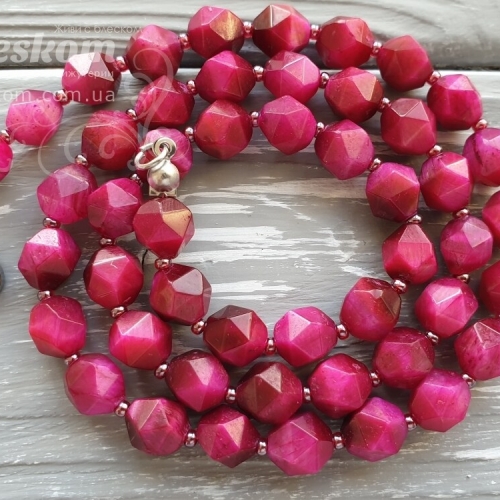 Тигровый глаз люкс, тонированный, ромб, натуральный К5186