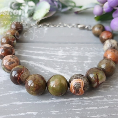 Браслет из натуральной яшмы 1-321