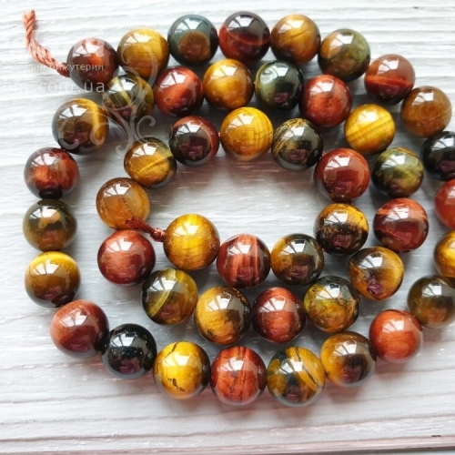 Асорті натуральне, кругле: соколине, биче, тигрове око К5368