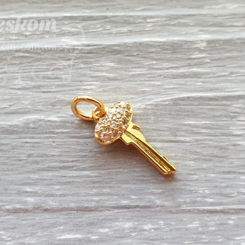 Підвіска ключик, з фіанітами, Milano 30184
