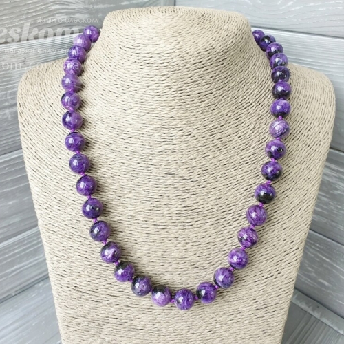 Чароїт круглий, натуральний, люкс к2693