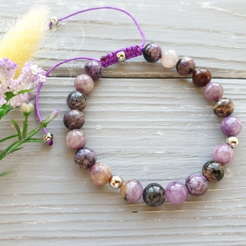 Браслет из натурального чароита 1-370