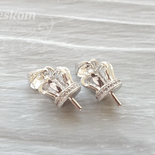 Тримач для намистини (під клей) з фіанітами 30186