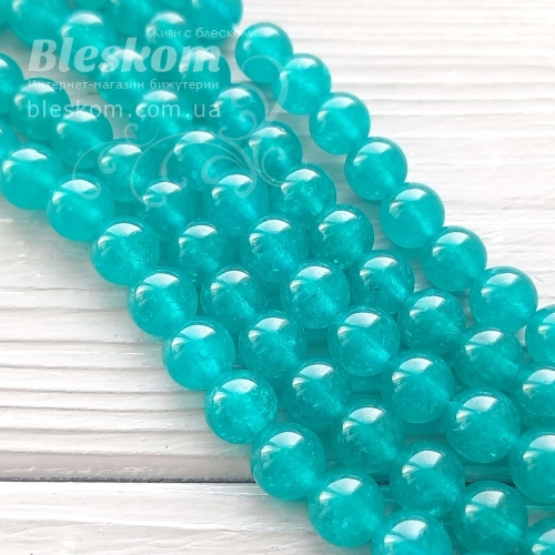 Кварц круглий, натуральний, тонований (амазоніт) К5538