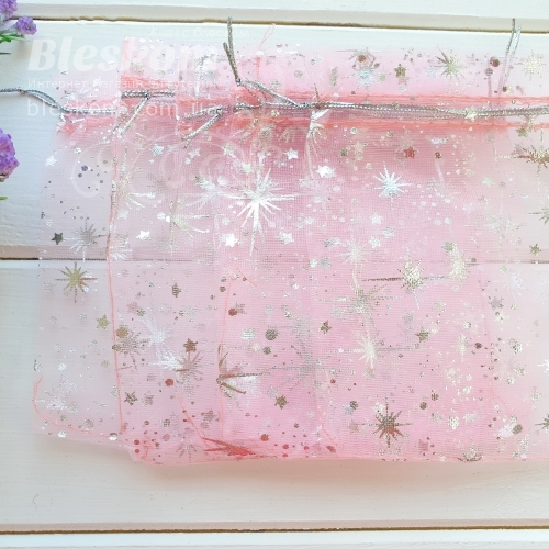 Подарункові мішечки, органза, зірки 2198