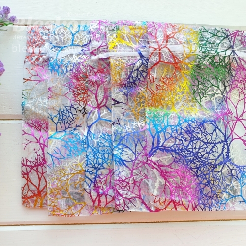 Подарункові мішечки, органза, гілочки 2212