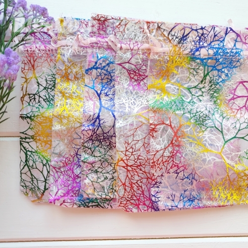 Подарункові мішечки, органза, гілочки 2214