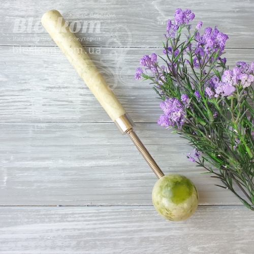 Нефрит натуральний, масажер молоток 2-364