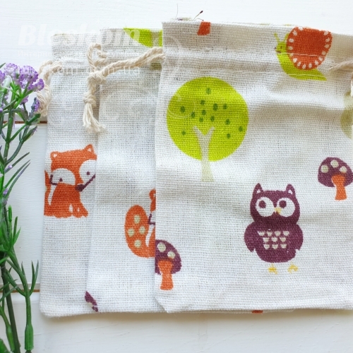 Подарункові мішечки, мішковина, ліс 2232