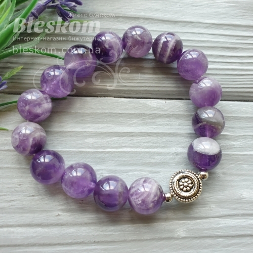 Браслет из натурального аметиста 1-408