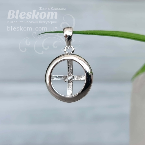 Основа-кулон, заготовка, 925 проба 925-249