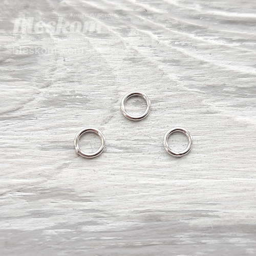 Колечка, 925 проба, 0.6 мм товщина, паковання 925-250