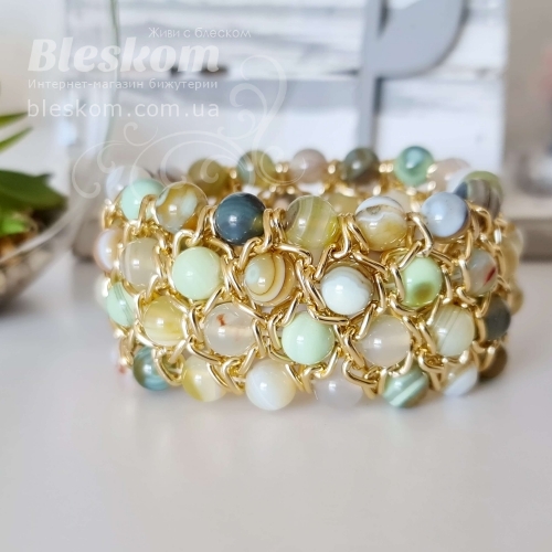 Браслет из натурального агата 1-421