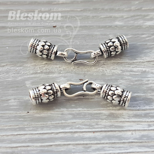 Замочок гачок з колечками, 925 проба, 925-284