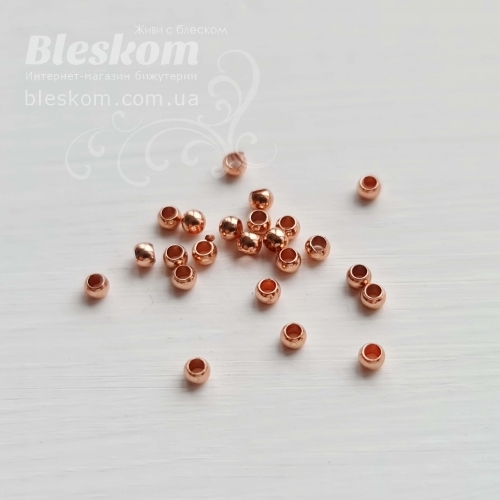 Намистина кругла, нержавіюча, з покриттям, паковання 30206