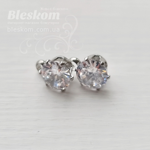 Підвіска з фіанітом, нержавіюча, паковання 30251