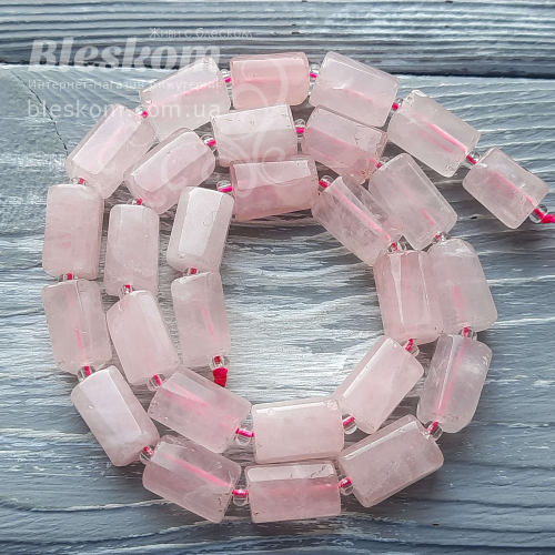 Рожевий кварц, гранований, циліндр, натуральний К2792
