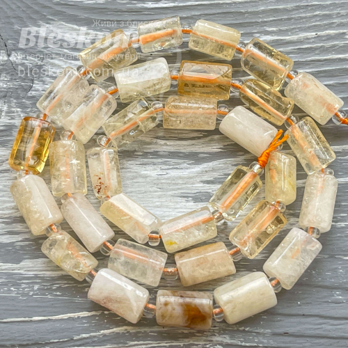 Цитрин  граненый, цилиндр, натуральный К2793