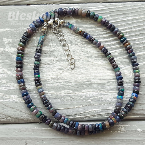 Опал рондель, гранований, натуральний К2847