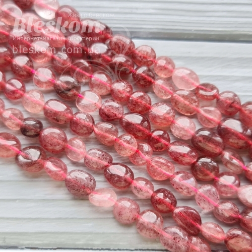 Полуничний кварц, галтовка, натуральний к2869