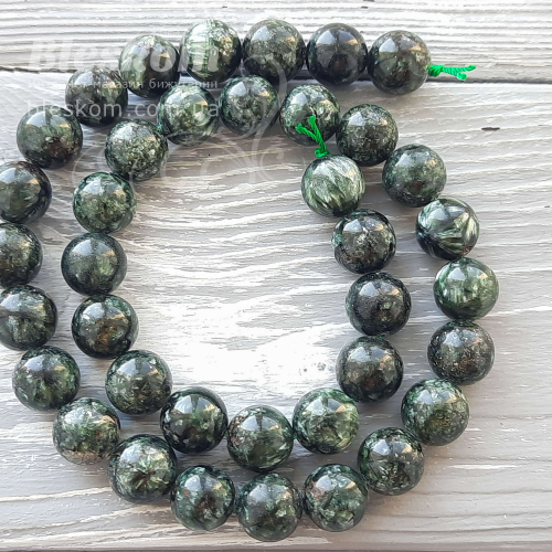 Серафініт круглий, натуральний, люкс к2881