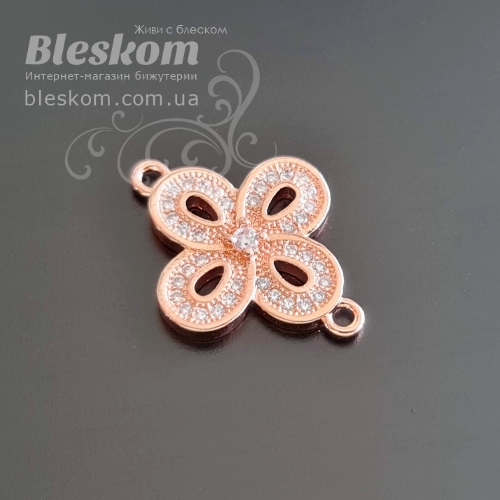 Конектор Квіточка з фіанітами 30265