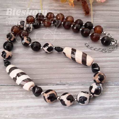 кольє з агату 1-451