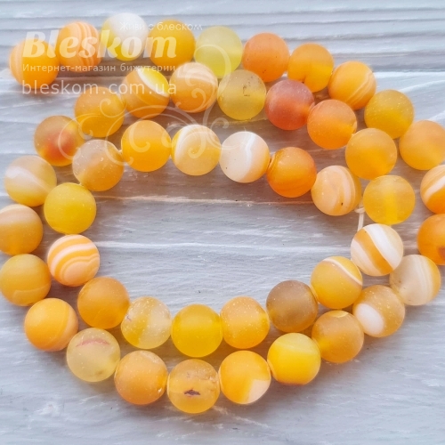 Агат круглый, матовый натуральный К5763