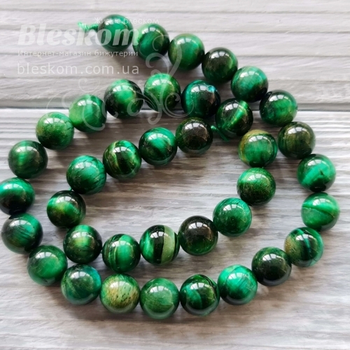 Тигровый глаз, круглый, натуральный, тонированный К5868