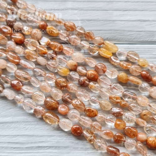 Рутиловий кварц, галтовка, натуральна К5880