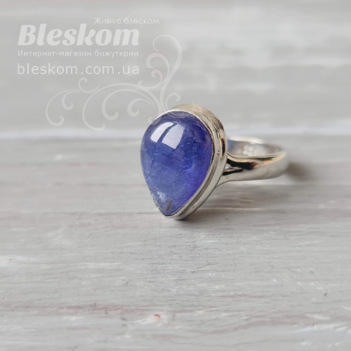 Кольцо с танзанитом, натуральное С983