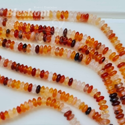 Сердолик рондель, натуральный К6029