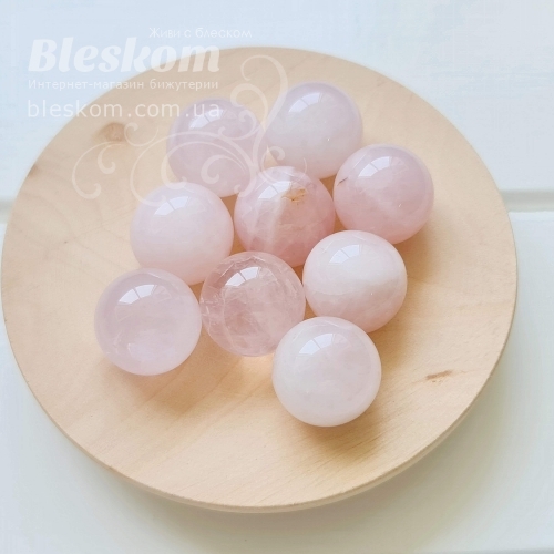 Куля рожевий кварц, без отвору, натуральна 2-589