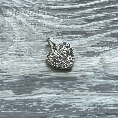 Подвеска сердце, с фианитами 30329