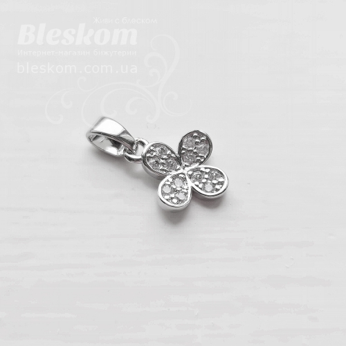 Підвіска конюшина, з фіанітами 30329