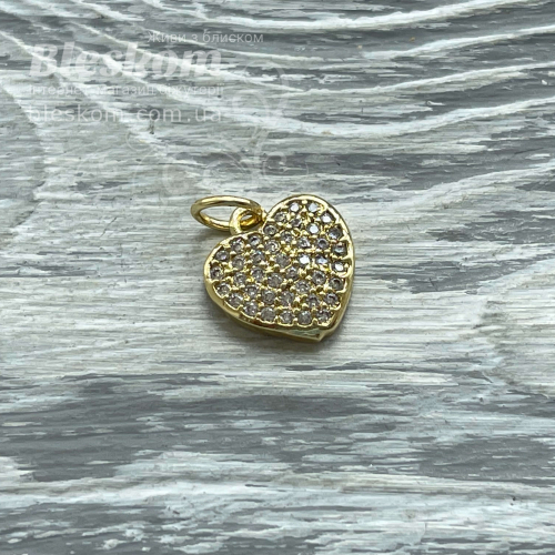 Подвеска сердце, с фианитами 30330
