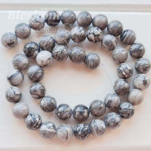 Яшма кругла, натуральна, сіра К6057