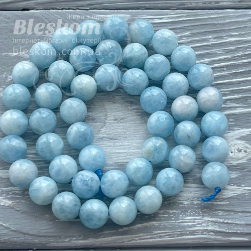 Аквамарин круглий, натуральний к3004