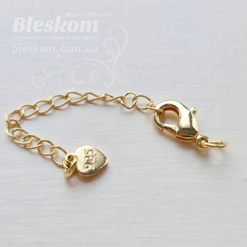 Замочок з ланцюжком та підвісом, гіпоалергенна сталь 30356