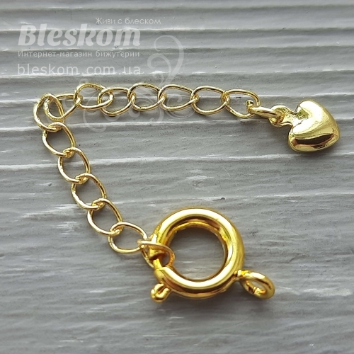 Замочок з ланцюжком та підвісом, гіпоалергенна сталь 30359