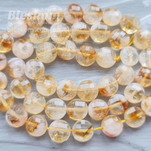 Цитрин граненый, таблетка, натуральный К3055