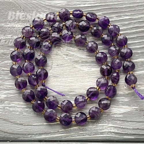 Аметист граненый, таблетка, натуральный К3058