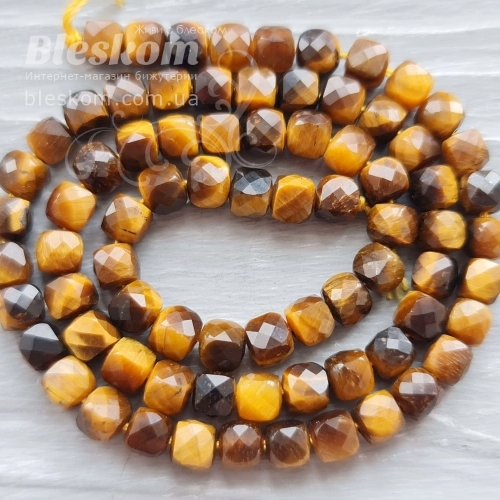 Тигрове око грановане, кубик, натуральний К3062