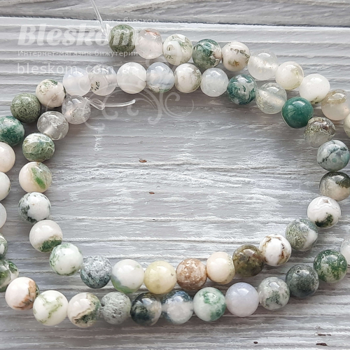 Агат моховый, круглый, натуральный К6170