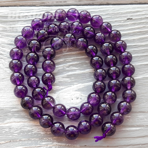 Аметист круглый, натуральный, люкс К6194