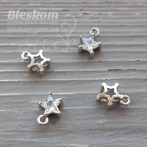 Підвіска зірка з фіанітом 30385