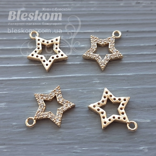Подвеска звезда с фианитами 30399