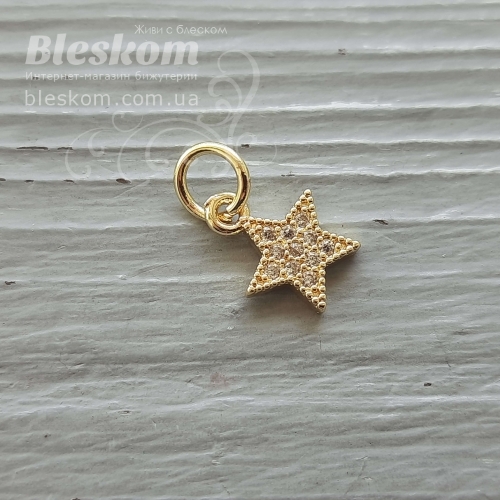 Підвіска зірка з фіанітами 30410