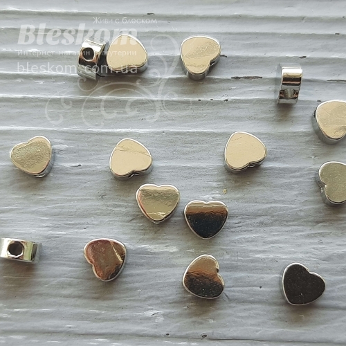 Намистина серце, гіпоалергенна сталь 30420