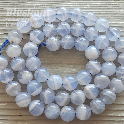 Сапфірин (блакитний агат) круглий, натуральний К3084